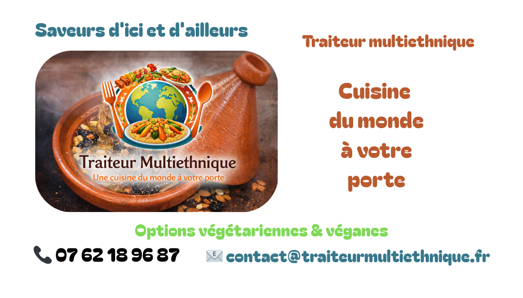 Carte de visite - Saveurs d'ici et d'ailleurs - Traiteur multiethnique