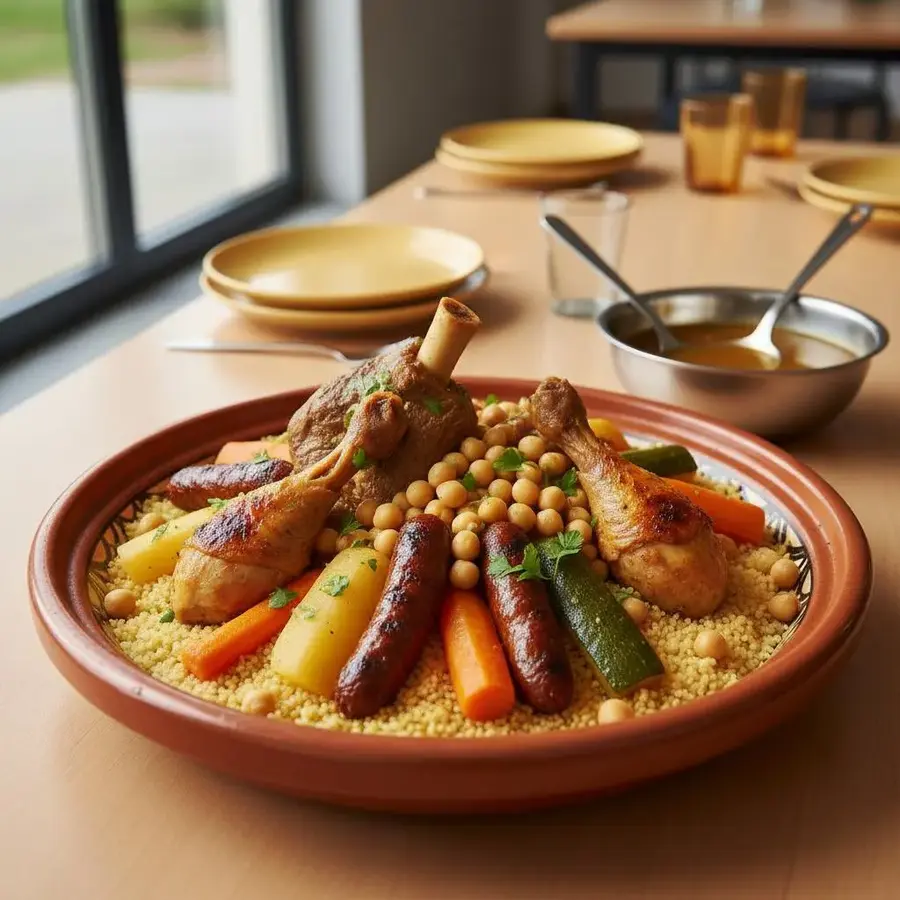 Couscous royal - Agneau, poulet, merguez et boulettes